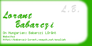 lorant babarczi business card